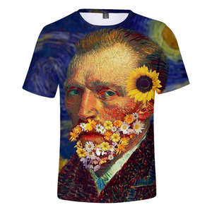 เสื้อยืดโพลีเอสเตอร์100% แบบแห้งเร็วระบายอากาศได้ดีเสื้อยืดลาย3D พัฟสำหรับชายหาด - Product Image 1