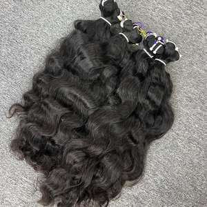 100% ต่อผมมนุษย์บริสุทธิ์แบบไม่ใช้เรมี่สำหรับต่อผมแบบไม่ผ่านกระบวนการผมธรรมชาติสองชั้นจากกัมพูชา - Product Image 5