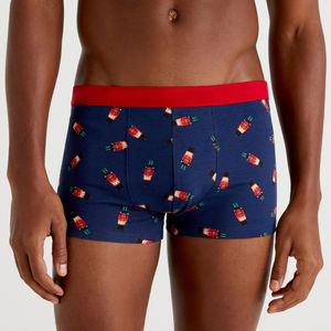 Calzoncillos bóxer para hombre con logotipo personalizado, servicio OEM, últimos estilos, nueva moda, precio ajustable, pantalones cortos de tela transpirable con patrón de impresión - Product Image 3