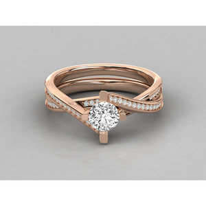 Bague solitaire en or 10 carats avec diamant brillant cultivé en laboratoire - Product Image 1