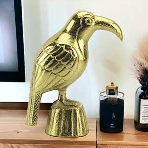 Ornamento de escultura de elefante de aluminio dorado hecho a mano: símbolo de sabiduría y elegancia para la decoración del hogar - Product Image 2