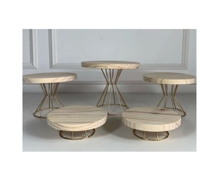 ฐานวางเค้กเหล็กตกแต่งดีไซน์ทันสมัย ​​เคลือบกันติดและเป็นมิตรกับสิ่งแวดล้อม สำหรับจัดแสดงขนมหวานในงานแต่งงานและงานปาร์ตี้ - Product Image 3