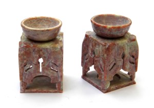 Brûleur d'huile aromatique en bois d'agar naturel, sculpture de coriandre, encens indien, bougie essentielle, support de boule, sculpture d'éléphant - Product Image 3