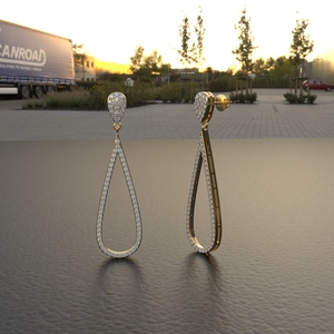 Avarta Jewellery 14k <b>Enchantic</b> Moissanite Diamond Dangler Earrings - Product Image 4