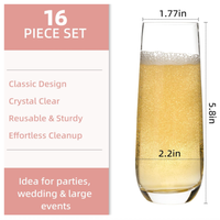 Verres à vin en cristal sans pied de 9 oz, modernes, sans plomb, durables, blancs, personnalisables avec logo, pour la vente en gros