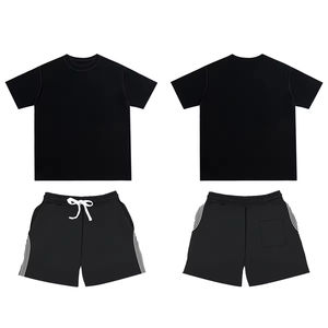 Conjunto de Camiseta y Pantalones Cortos para Hombre, Talla Grande, Bordado OEM, Térmico, Transpirable, de Secado Rápido, Estilo Urbano, Poliéster/Algodón - Product Image 3