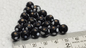 Handmade Lampwork Glass <b>Beads</b> Round Polka Dot <b>Blue</b> Assorted Colors in Box for Jewelry Making and Craft Supplies - Product Image 4