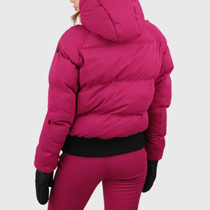 Nouveau style, meilleure qualité, veste matelassée respirante à imprimé bulles pour femmes, coque en cuir véritable, manteau d'hiver pour femmes, vente en gros - Product Image 2