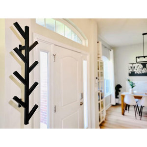 Crochet mural en métal en fer Double patères pour organisateur de vêtements pour cuisine salle de bain - Product Image 5