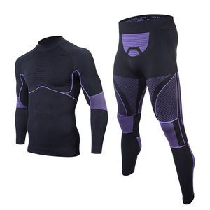 Conjunto de compresión sin costuras de tendencia para hombres Nueva llegada Traje de yoga con mallas de compresión de cintura alta y camisa de apoyo - Product Image 3