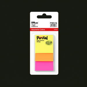 Tiras Adhesivas para Marcar Páginas Post-it 670-4B 20x38mm Colores Surtidos Paquete de 4 - Product Image 3