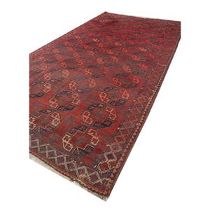 Tapis en laine noué à la main Aalam, motif géométrique abstrait rouge-orange, pour entrée de maison, rectangulaire 9x12 - Modèle Pae-5601 - Product Image 2