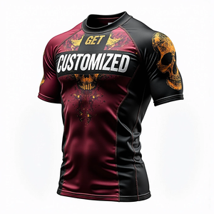 Rashguard de Jiu Jitsu Brasileño Personalizado al por Mayor, 100% Poliéster, Secado Rápido, Transpirable, Ropa de Gimnasio, MMA, Deportes de Combate, Entrenamiento - Product Image 3