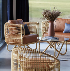 Exclusivo juego de sofá de mimbre de caña, para terraza de jardín, patio, salón exterior por el fabricante indio a precio mayorista - Product Image 1