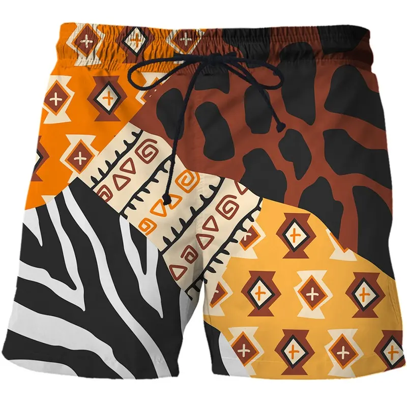 OEM factory Custom design Custom men printing swim shorts Bulk Raw edge cotton board shorts
