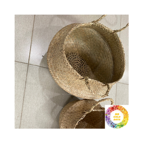 Cesta duradera para el vientre de algas marinas tejida a mano, organizador de almacenamiento funcional, agrega un toque natural a la entrada del dormitorio de la sala de estar - Product Image 4