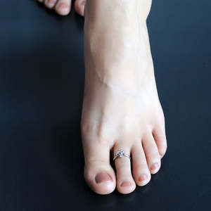 Zarkan Nature's Rhymes Anneaux de pied en argent pour mariage, fiançailles ou cadeau - Product Image 2