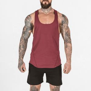 Débardeur à encolure dégagée pour hommes, t-shirt musclé de marque personnalisée, entraînement de gymnastique active, entraînement sportif, débardeur à dos en T - Product Image 1