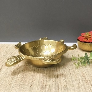 Bol de service de luxe en forme de tortue, finition dorée, pour centre de table de fête, cadeau de luxe avec fruits secs, bonbons ou chocolats - Product Image 4