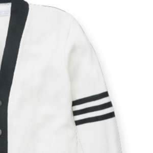 เพิ่มโลโก้วิทยาลัยของคุณบนเสื้อสเวตเตอร์สไตล์ลายทางเสื้อคาร์ดิแกนปักโลโก้และพี่น้องที่กำหนดเองถัก - Product Image 3