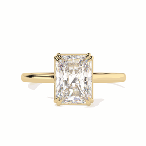 1,50 ctRadiant Cut Diamond Hidden Halo Anillo de compromiso para mujer - Product Image 2