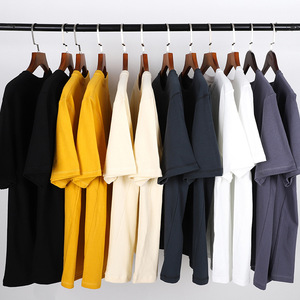 T-shirts unis pour impression T-shirt en coton épais avec logo personnalisé T-shirts pour hommes de grande taille T-shirt sérigraphié personnalisé pour hommes - Product Image 4