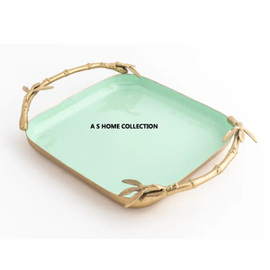 Dernier style élégant en métal aluminium avec miroir en verre forme ronde décoration unique plateau de service à bon prix - Product Image 3