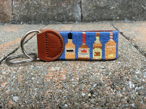 Custom Design Excellent Gift <b>Keychain</b> Puppy Dog Animal Style Fashion Leather Key Holder with Needlepoint Unique Key - Product Image 2