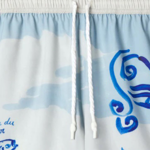 <b>Men's</b> High Street Style <b>Swim</b> <b>Shorts</b> Solid <b>Pattern</b> Quick Dry Polyester/Cotton Low Waist V Back Pocket Trunks Drawstrings Closure - Product Image 2