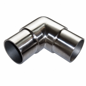 ALLWIN 50169 304 316 Stainless Steel <b>90</b> Degree Flush Elbow Handrail Connector for 38.1mm Tube - Product Image 1