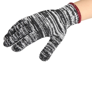 Gants de travail en coton coloré tricotés à la main, de sécurité, de travail, de couleur mélangée - Product Image 5