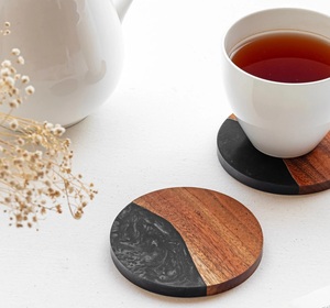 Best Quality Resin Coaster Tabletop <b>Wood</b> <b>Placemats</b> Coaster for Tea Coffea Mug Glass Coaster Modern luxury home table Decor - Product Image 5