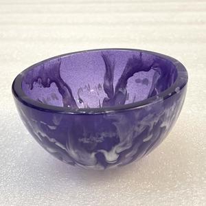 ชามสลัดทำจากเรซินใช้ในบ้านสีน้ำตาลโอนิกซ์เครื่องประดับแฮนด์เมดชามใส่อาหาร - Product Image 5