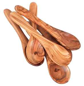 ช้อนไม้อาเคเชียพร้อมที่จับทันสมัยเครื่องใช้ในครัวสำหรับงานปาร์ตี้ - Product Image 1