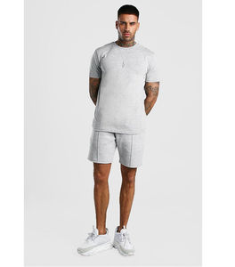 Ensemble short et chemise en coton unisexe surdimensionné respirant pour l'été t-shirt et pantalon à col rond survêtement style décontracté pour hommes et femmes - Product Image 6