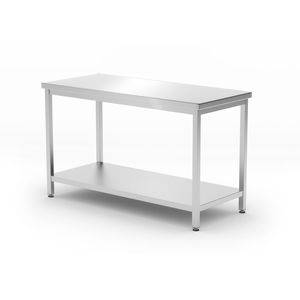 Table centrale boulonnée HENDI avec étagère 1200x600x850 mm Profondeur 600 mm Rangement pour cuisine - Product Image 1