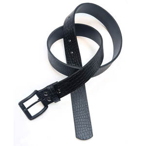 Croc Embossed <b>Leather</b> <b>Belt</b> Adjustable Fit Trendy Style For Men And Women Designer Croc Embossed <b>Leather</b> <b>Belt</b> - Product Image 1