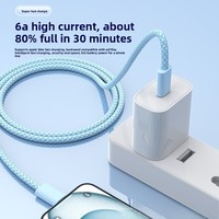 Câble USB 3.0 Type-C vers Type-C 60W en nylon avec câble de charge rapide USB C 3A, longueur 3M 2m pour utilisation avec iPhone