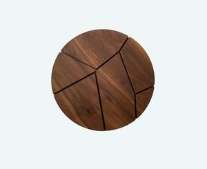 Handcrafted Solid Black Walnut Magnetic Trivet Creative Geometric Desktop Insulation Pad Nordic Minimalist Wood <b>Table</b> <b>Mat</b> - Product Image 1