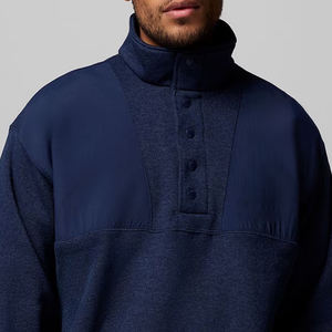 Sweat-shirt décontracté de haute qualité pour hommes avec col montant et boutons, logo personnalisé, matière douce, prix avantageux pour les acheteurs en gros - Product Image 2