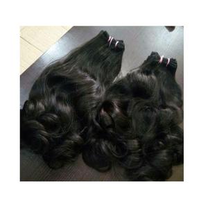 Extensiones de cabello Remy sin procesar de templo indio ondulado Natural 100%, cutículas alineadas, trama de máquina de un solo donante - Product Image 3