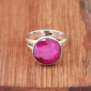 Ruby <b>Ring</b> 925 <b>Silver</b> Round Stone Designer <b>Boho</b> Gift <b>Ring</b> - Product Image 4