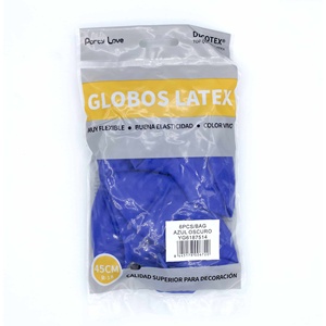 Palloncini in lattice Party Love 45cm Blu Scuro R18 Confezione da 6 pezzi per decorazione - Product Image 1