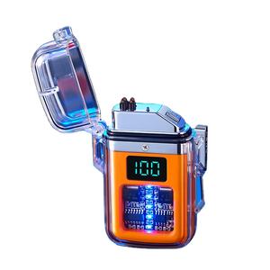 Encendedor <span class=keywords><strong>de</strong></span> Plasma eléctrico recargable sin llama, transparente, moderno, resistente al agua, tipo C, doble arco, con tiempos <span class=keywords><strong>de</strong></span> uso Visual - Product Image 1