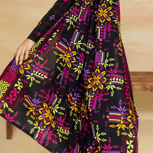 Vente en gros 2024 lin impression numérique Shalwar Kameez pour les femmes logo personnalisé sur le dos dames robe pour tenue décontractée dentelle décoration - Product Image 4