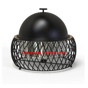 Olla caliente de Metal con acabado dorado y plateado, artículos de cocina de doble pared, cazuela de forma redonda, venta al por mayor, calentador de alimentos de Metal - Product Image 3