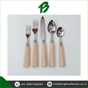 Juego de cubiertos de plata de 5 piezas de calidad superior, cuchara de acero inoxidable con mango de resina para hotel y restaurante - Product Image 2