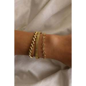 Bracelet chaîne marinée petite maille gonflée en or 14K 18K plaqué or rose, orné de diamants et de perles, style religieux, ancre, idéal pour cadeaux - Product Image 4