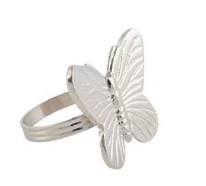 แหวนผ้าเช็ดปากตกแต่งลายผีเสื้อสำหรับงานเลี้ยงวันเกิดอุปกรณ์รับประทานอาหารของตกแต่งโต๊ะที่ใส่ผ้าเช็ดปากห่วงทิชชู่เช็ดมือ - Product Image 1