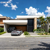 Casa Moderna de Lujo de Una Planta con Estructura de Acero y Diseño de Sala de Estar en Voladizo, Ideal para Zonas Turísticas o Residencias